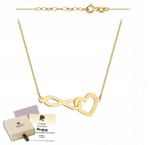  Collana cuore infinito in oro ROLO oro 14k 585 LAPRII