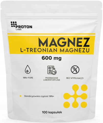  PROTON LABS Magnesio L-treonato 600mg 100 capsule Treonato puro Treonato