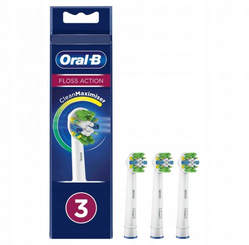  2x TESTINA ORIGINALE PER SPAZZOLINO AD AZIONE FLOSS BIANCA 3D ORAL-B