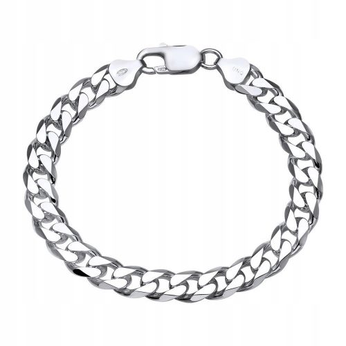  Bracciale da uomo in Argento, ARGENTO 925, taglio Diamantato, 7mm, PIENO