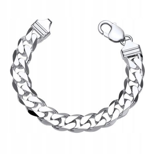  Bracciale da uomo in Argento SPESSO, ARGENTO 925, taglio Diamantato, 12mm, PIENO