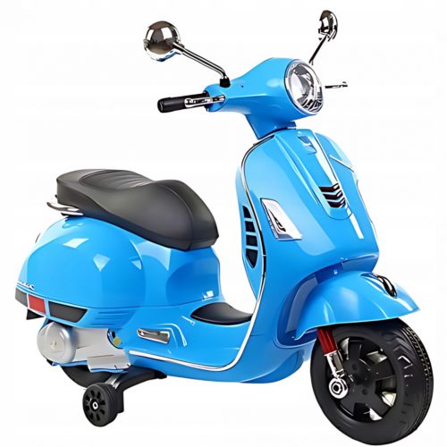  SCOOTER ELETTRICO PER BAMBINI BLU CON 2X BATTERIE 6V 4.5A 48W