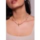  Collana con toggle in rodocrosite con pendente