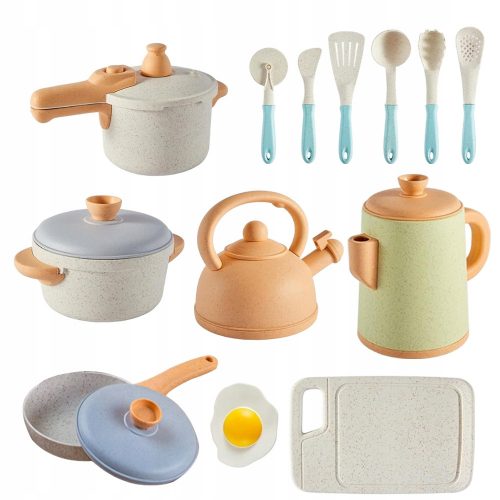  SET DA CUCINA REALISTICO PER BAMBINI POSATE GIOCATTOLO PER GIOCARE IN CUCINA