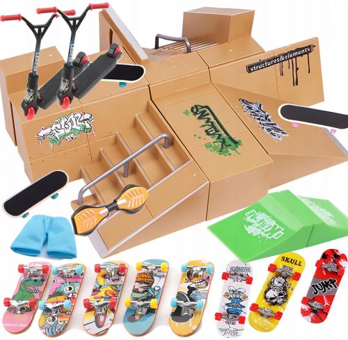  SET RAMPE 6 IN 1 FINGERBOARD SKATEPARK 8 SKATEBOARD 2 SCOOTER