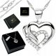  COLLANA CUORE IN ARGENTO 925 PER DONNA, MOGLIE, MAMMA 30 40 50 60 70 COMPLEANNI