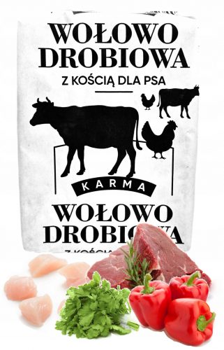  10 KG DI CARNE CONGELATA PER CANI MANZO, POLLAME, MANZO DISOSSATO, ALIMENTI BARF