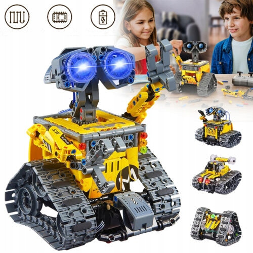  ROBOT CON BLOCCHI GIOCATTOLO DA 2,4 GHZ PER BAMBINI PROGRAMMAZIONE TELECOMANDATA 3in1