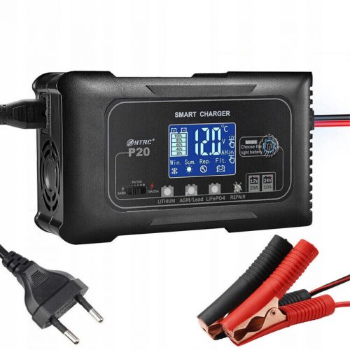  RADDRIZZATORE PER BATTERIA AUTO VEICOLI 12V 24V 20A CARICABATTERIA POTENTE