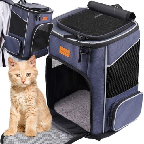  ZAINO PER CANI GATTO BORSA DA TRASPORTO VENTILATO GRANDE PENNA PER ANIMALI