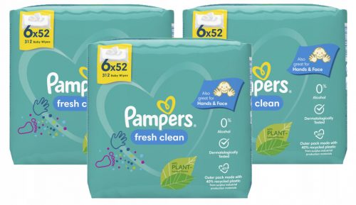  SALVIETTINE UMIDI PAMPERS FRESH CLEAN 6 x 52 PZ