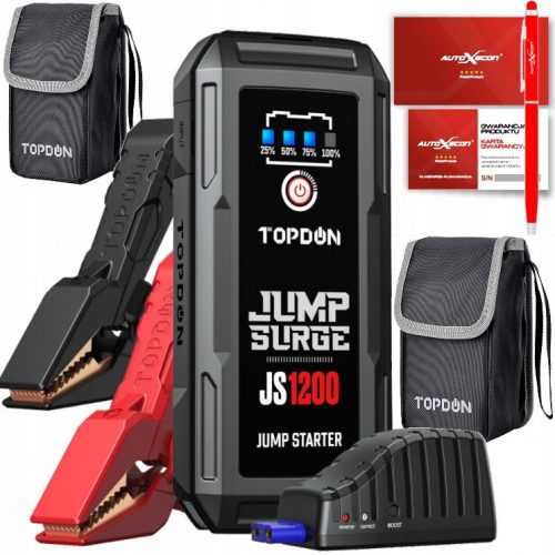  Avviatore TOPDON JS1200 Jump PowerBank 12V 1200A LED