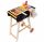  Griglia in legno per bambini in piedi, barbecue, grande set Montessori