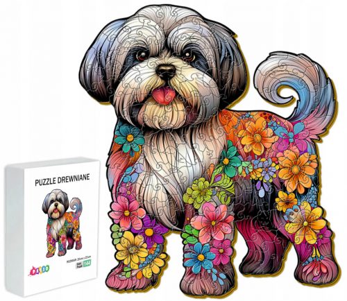  PUZZLE IN LEGNO PER BAMBINI 144 PEZZI SHIH TZU REGALO PER BAMBINI