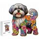  PUZZLE IN LEGNO PER BAMBINI 144 PEZZI SHIH TZU REGALO PER BAMBINI