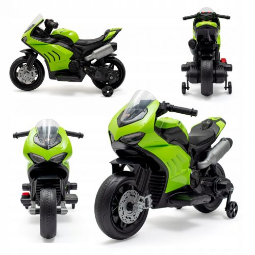  MOTORE A BATTERIA PER BAMBINI MOTO ELETTRICA MOTO GRANDE + RUOTE LATERALI