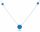  Collana in argento da donna con opale blu, argento 925