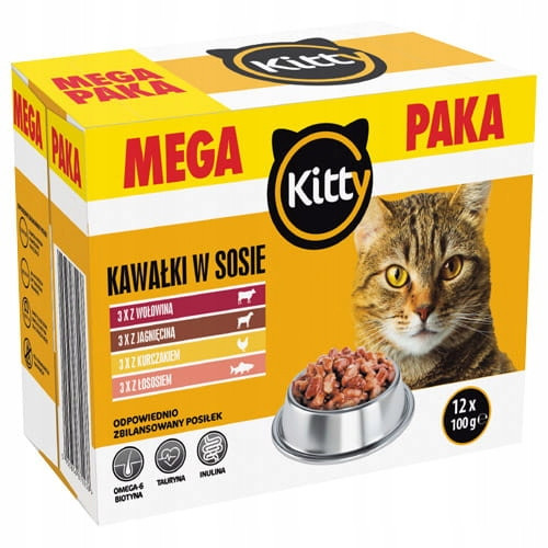  Cibo umido Kitty, mix di gusti, 1,2 kg