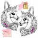 ORECCHINI IN ARGENTO 925 UNICORNO PER BAMBINA INGLESE REGALO PER BAMBINI