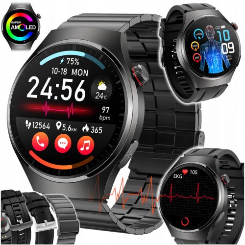  SMARTWATCH DA UOMO CARDIOATCH ECG GLUCOSIO PRESSIONE TEMPERATURA CHIAMATE PL