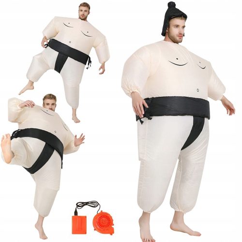  COSTUME COMPLETO GONFIABILE SUMO FIGHTER ABITO FESTA DI HALLOWEEN