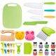  SET DI COLTELLI SAFE ACCESSORI DA CUCINA, MONTESSORI PER BAMBINI, 29 ELEMENTI.