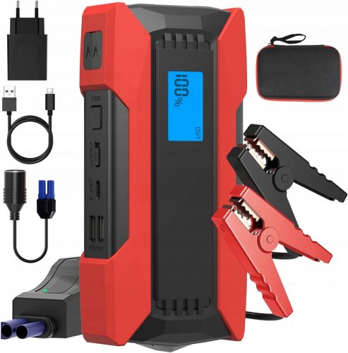  AUTO POWERBANK 1500A PORTATILE AVVIAMENTO DI EMERGENZA DISPLAY LED USB