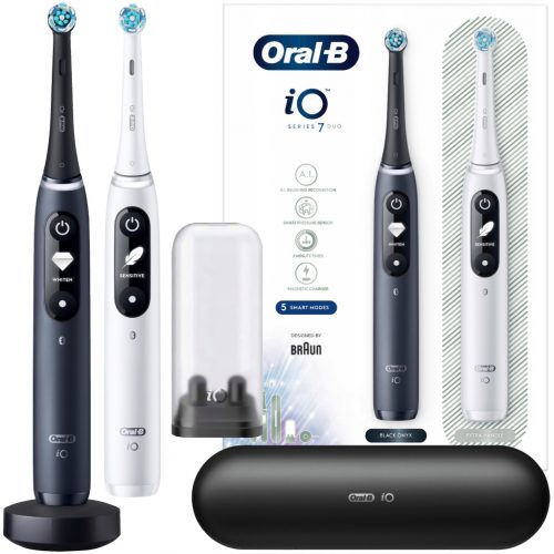  Spazzolino magnetico Oral-B iO Series 7 Duo bianco e nero