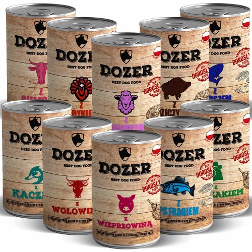  Dozer Premium mix di cibo umido per cani di 10 gusti 10x400g