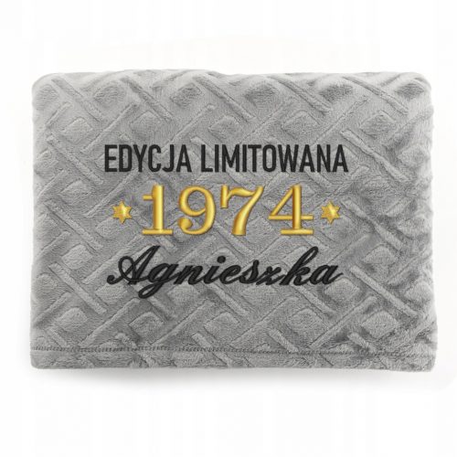  Coperta con ricamo dedica per il 50° compleanno, regalo per lei, spessa 200x220 cm