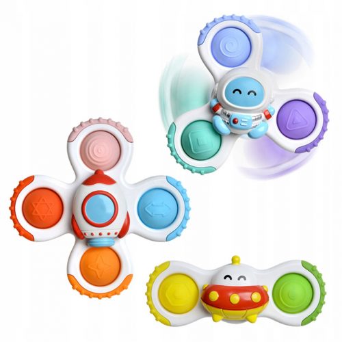  SPINNER RAZZO GIOCATTOLO SENSORIALE ALIEN UFO 3 PZ. WOOPIE BAMBINO