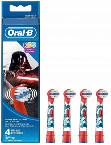  Testine per spazzolino Oral-B Star Wars, 4 pezzi