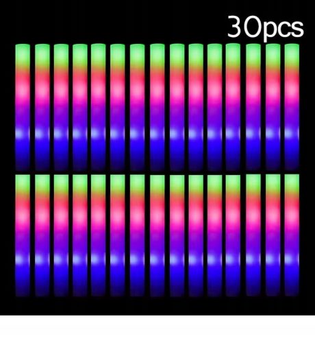  Bastoncini morbidi in schiuma LED illuminati da 30 pezzi