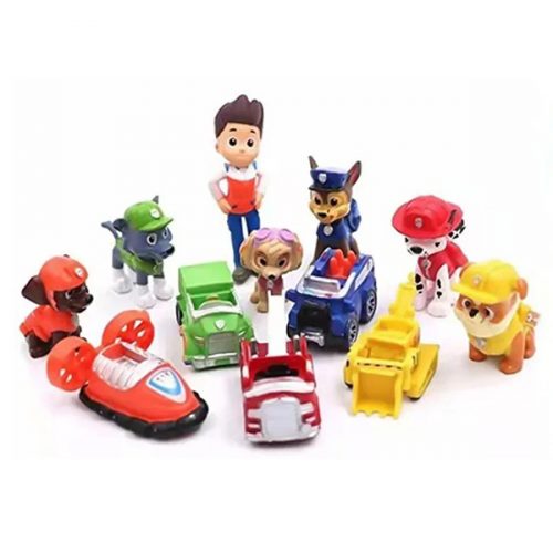  STATUINE PAW PATROL set di cani, veicoli, 12 pz.