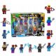  FIGURINE MINECRAFT 12 pz. ACCESSORI SET DI BLOCCHI