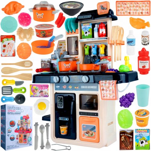  CUCINA BAMBINO SET CUCINA ACCESSORI 42 PZ SUONO LUCE VAPORE ACQUA