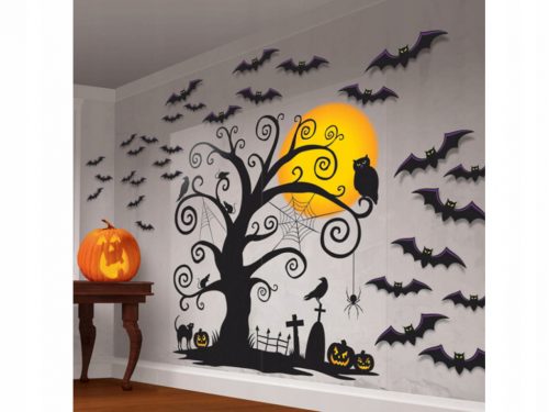  Decorazione murale spaventosa dell'albero di Halloween