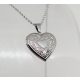  Collana Ciondolo In Acciaio Chirurgico Cuore Segretario Argento