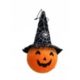  ZUCCA MORBIDA DECORATIVA CON CAPPELLO DI HALLOWEEN, ZUCCA DI HALLOWEEN 18 CM