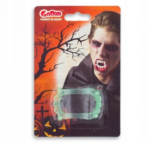  Mascelle luminose con denti da vampiro per Halloween 1 pz