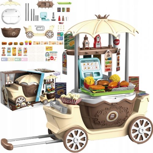  WOOPIE FastFood Shop on Wheels Trolley Valigia 59 accessori 4in1