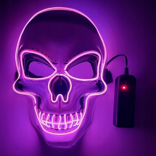  Maschera da teschio spaventoso e luminoso per Halloween