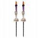  Candela Halloween fiamma luce calda 120mah scheletro fantasma viola