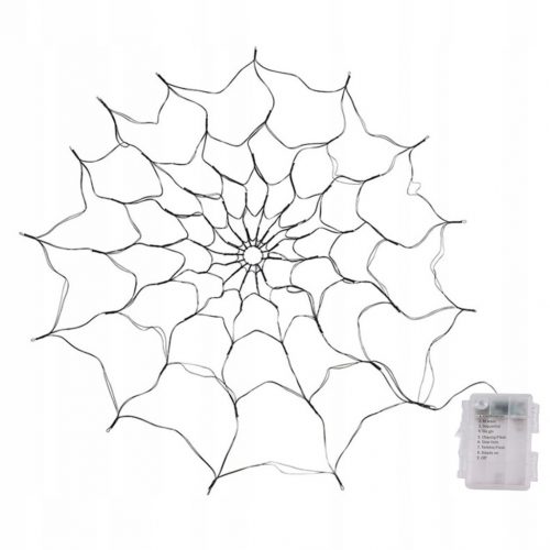  Ragnatela artificiale a LED 1,2 m, 8 effetti Halloween, arancione