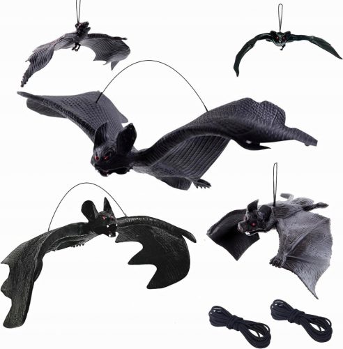  10x DECORAZIONI PIPISTRELLI ACCESSORI HALLOWEEN SET PIPISTRELLI 5 TAGLIE