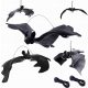  10x DECORAZIONI PIPISTRELLI ACCESSORI HALLOWEEN SET PIPISTRELLI 5 TAGLIE