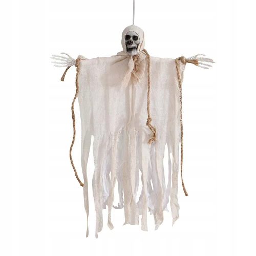  DECORAZIONE SCHELETRO DI HALLOWEEN FANTASMA BIANCO DA APPENDERE