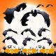  Set decorazione Halloween PIPISTRELLO IN GOMMA 3D 10 pipistrelli spaventosi