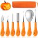  SET SCULTURA ZUCCA LAMA UTENSILI HALLOWEEN VALIGETTA 7 PEZZI