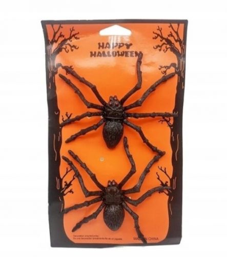  Decorazione Halloween Ragno grande in gomma 10x12cm confezione da 20 pezzi